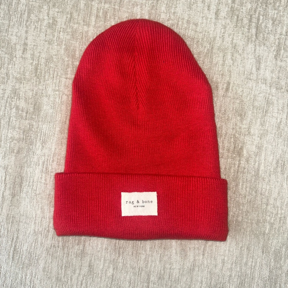 Rag & Bone Addison Beanie in red